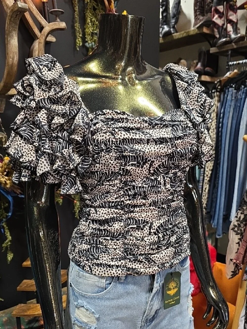 Zara top black